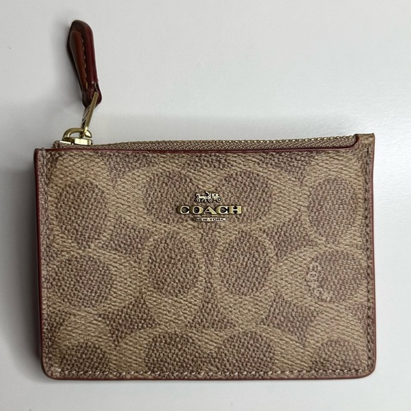 COACH Color Block Coated Canvas Signature Mini Skinny Wallet - Picture 3 of 8